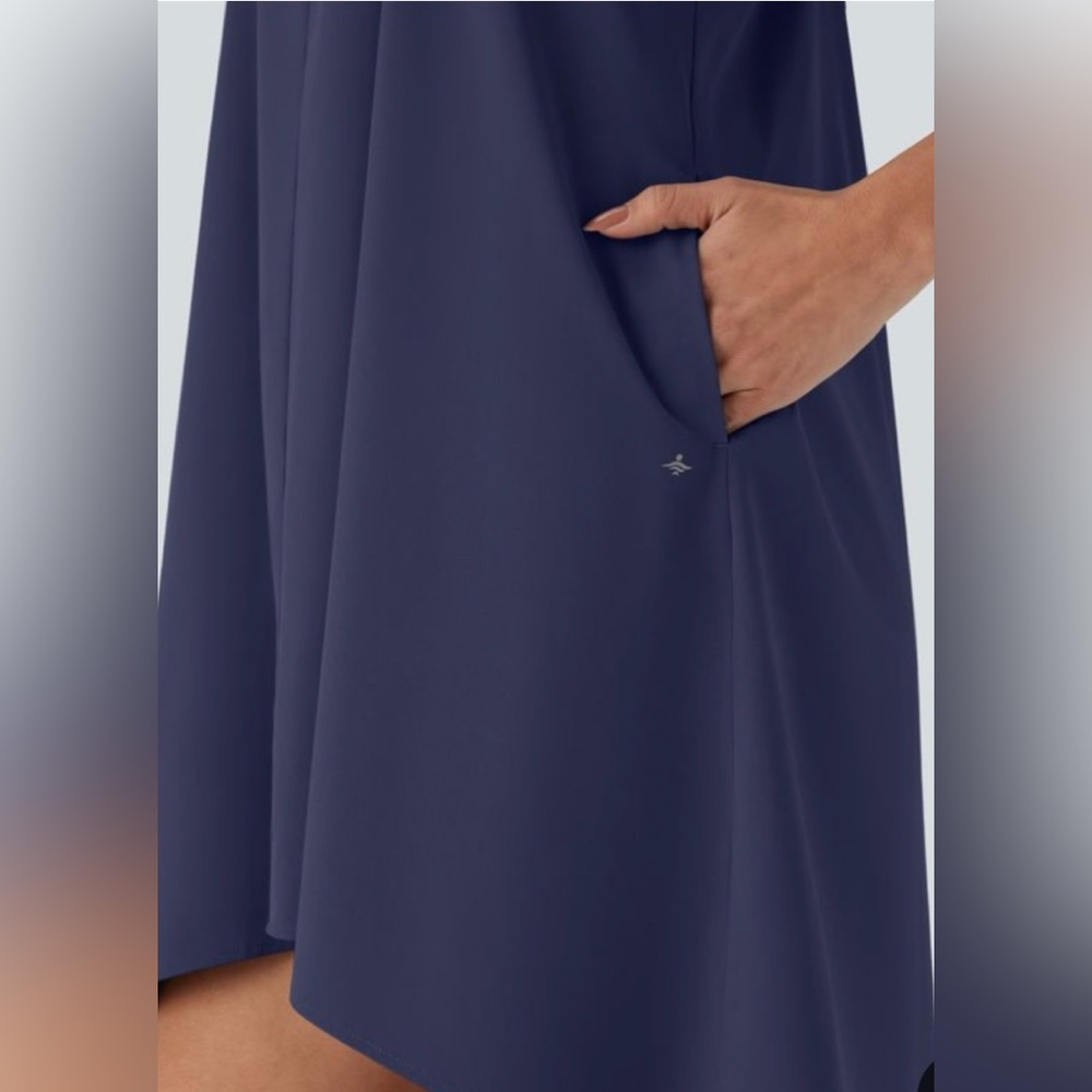 HALARA Navy Racerback Swing Dress - Picture 6 of 7